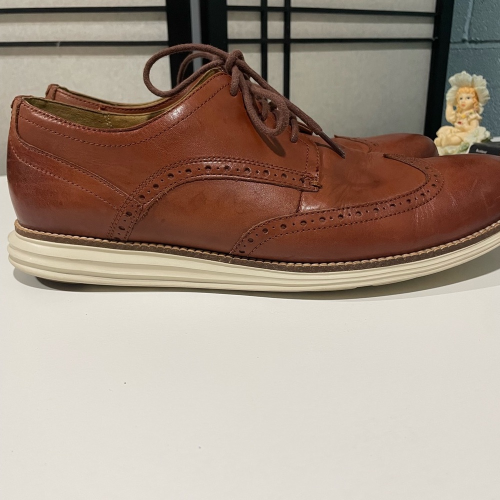 Cole Haan Original Grand Brown Wingtip Oxford Dress Shoes C26471 Mens Size 12M - Picture 8 of 12